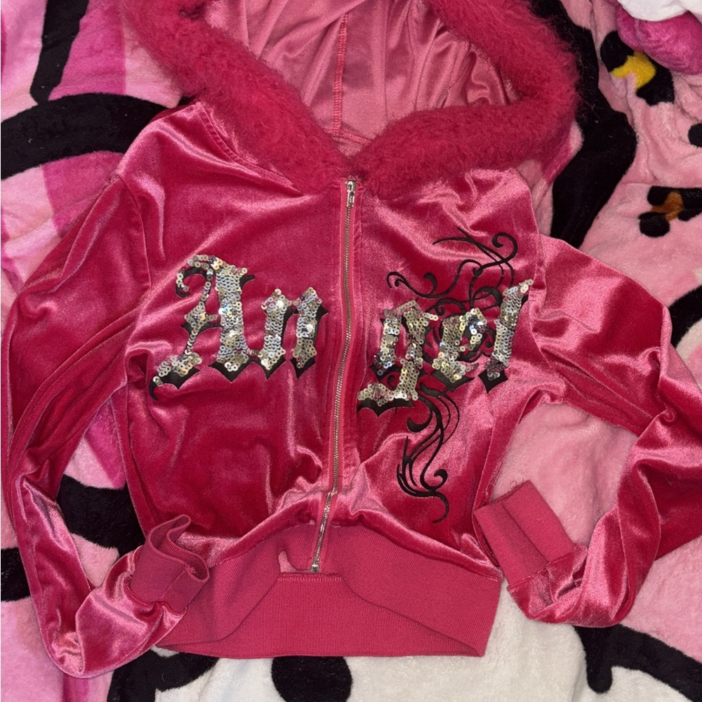SHEIN Pink Casual Jacket Soft Cotton Blend